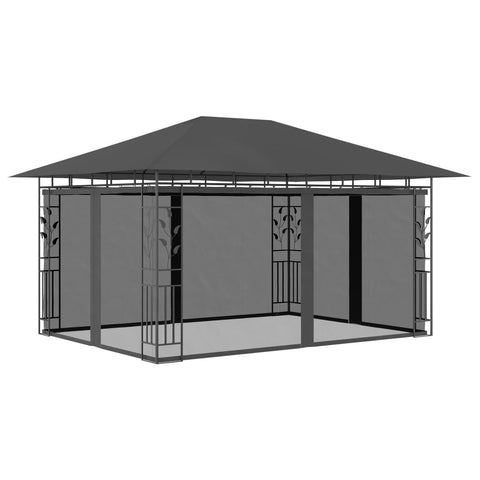 Gazebo with Mosquito Net Anthracite 180 g/mÂ²
