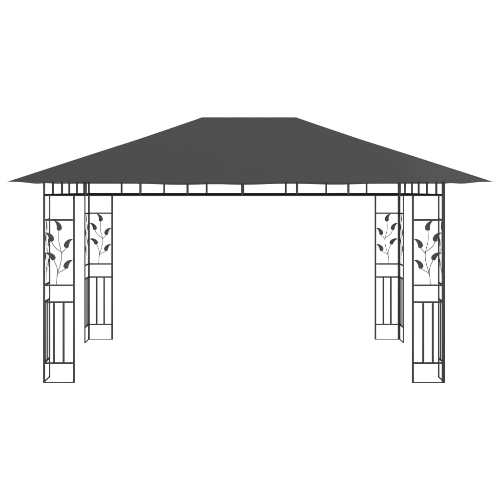 Gazebo with Mosquito Net Anthracite 180 g/mÂ²