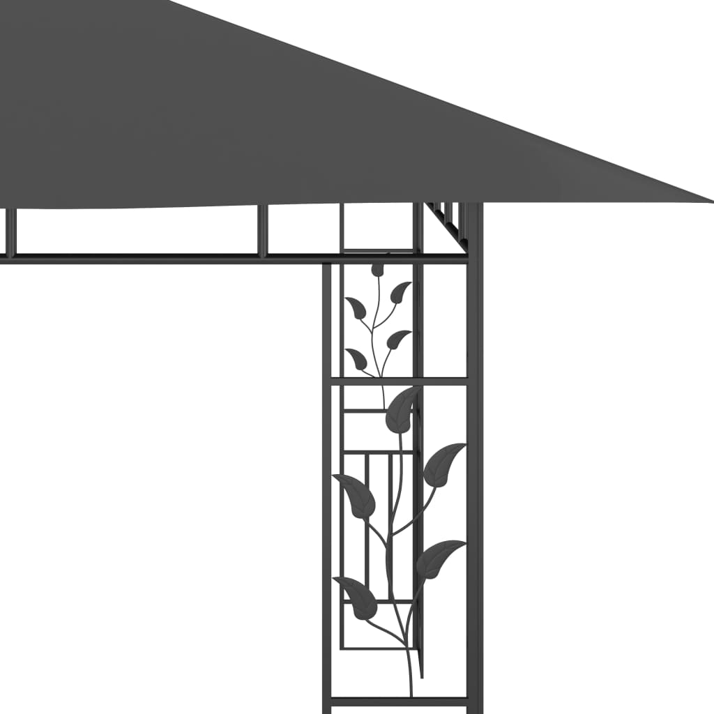 Gazebo with Mosquito Net Anthracite 180 g/mÂ²