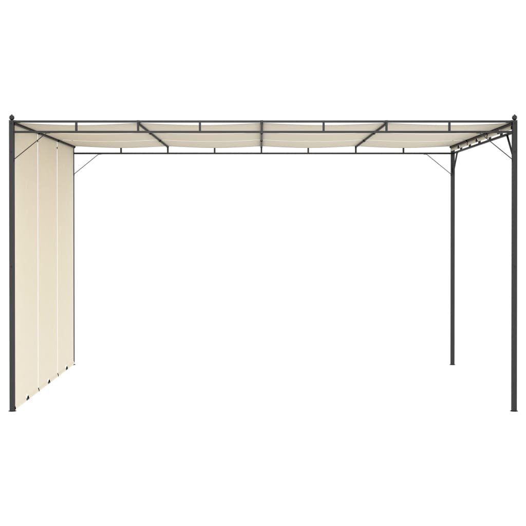 Garden Gazebo with Side Curtain Cream