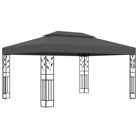 Gazebo with Double Roof Anthracite