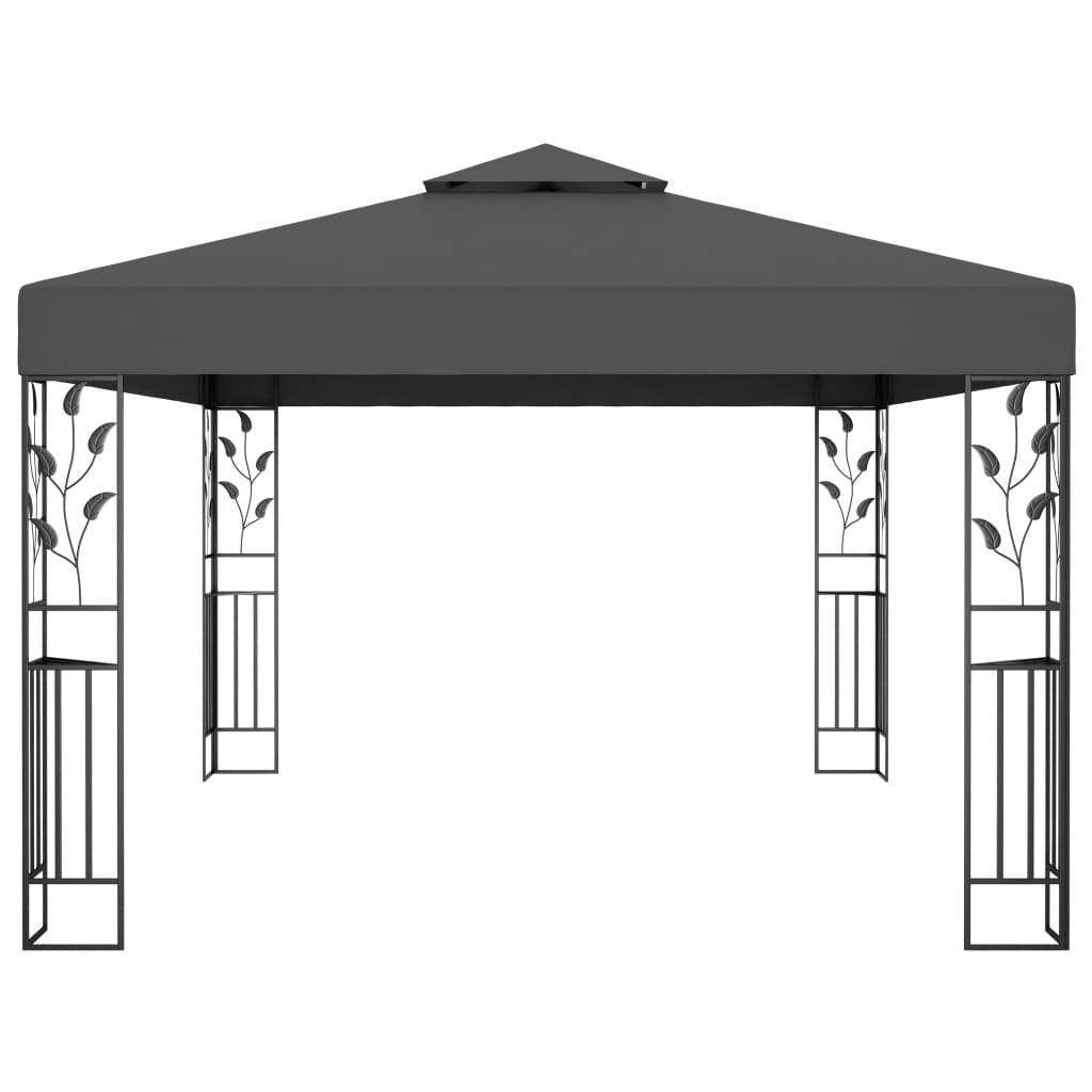 Gazebo with Double Roof Anthracite