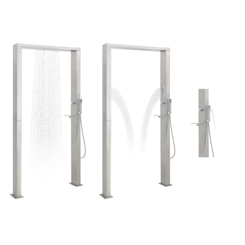 Shower Panel System Stainless Steel Double Jets