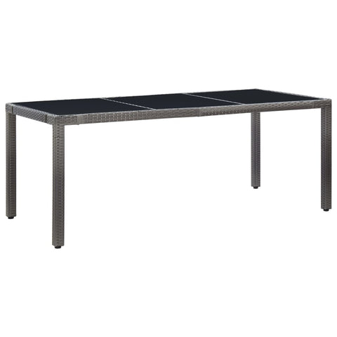 9 Piece Outdoor Dining Set Poly Rattan Grey