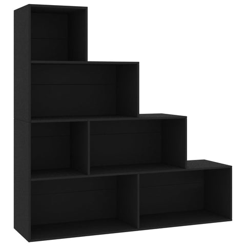 Book Cabinet/Room Divider Black - Chipboard