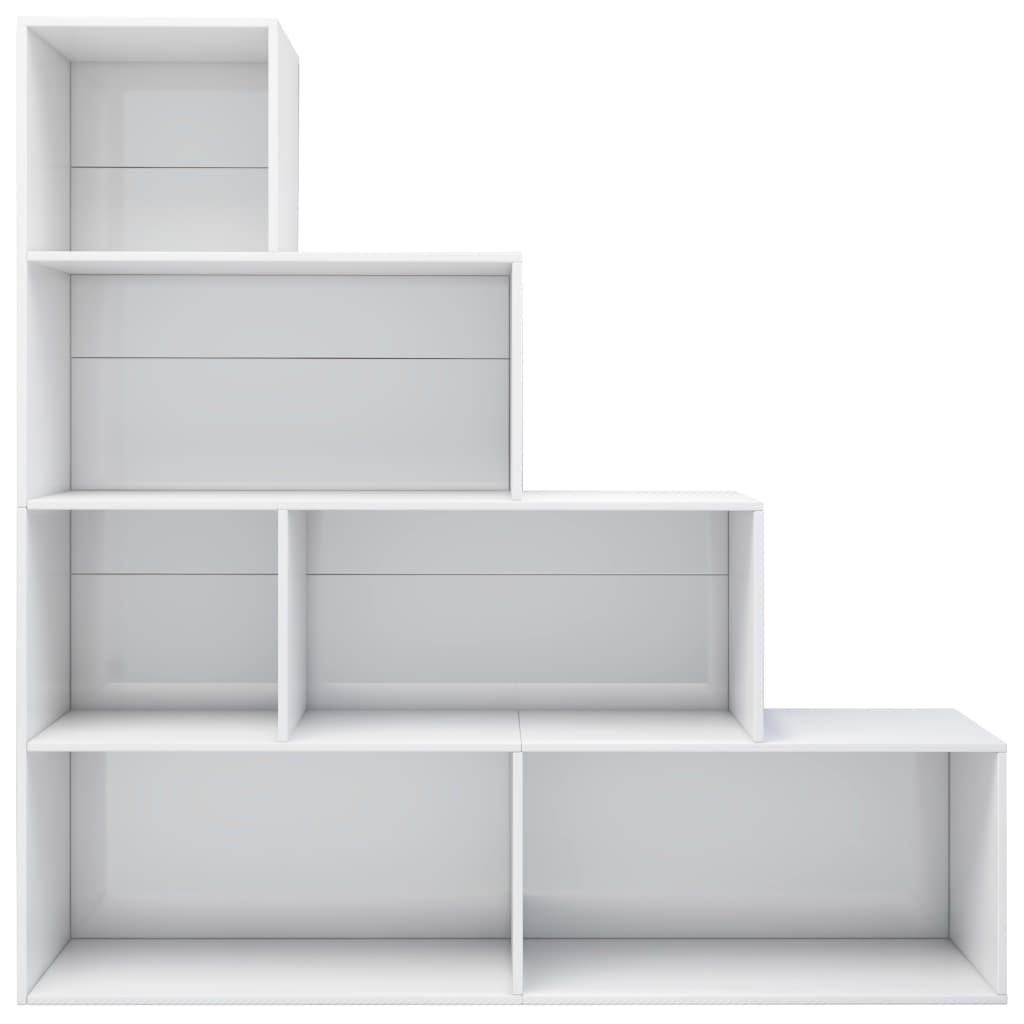 Book Cabinet/Room Divider High Gloss White - Chipboard