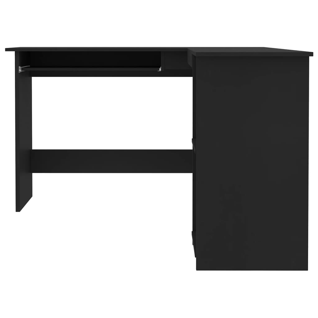 L-Shaped Corner Desk Black  Chipboard