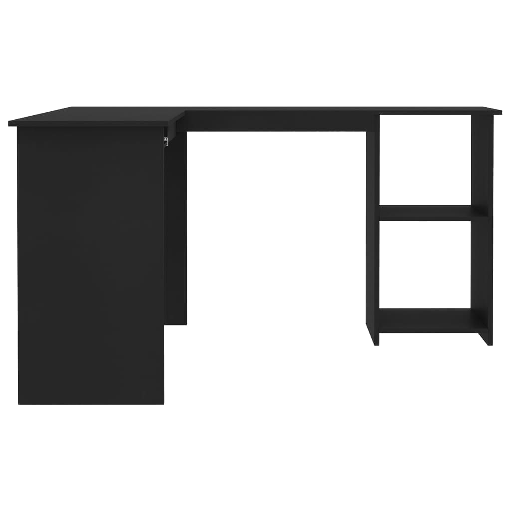 L-Shaped Corner Desk Black  Chipboard