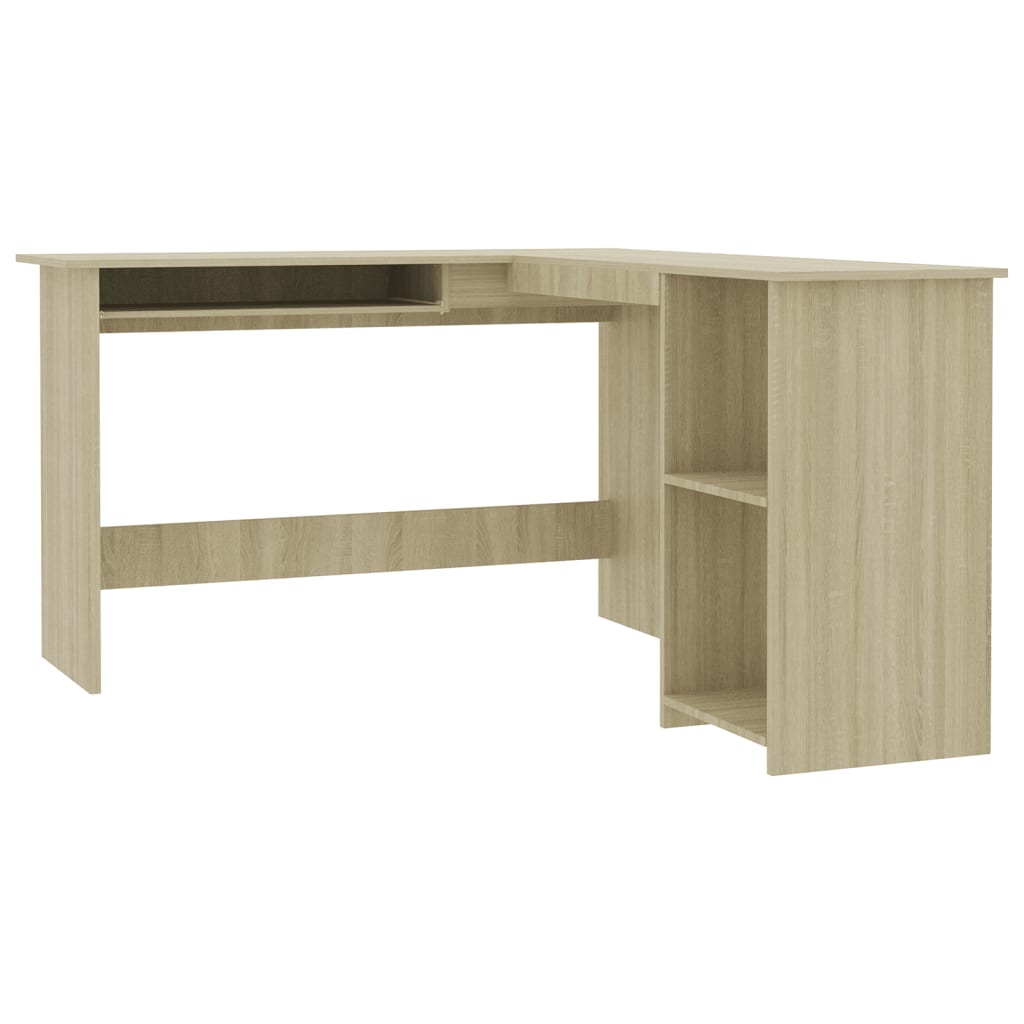 L-Shaped Corner Desk Sonoma Oak  Chipboard