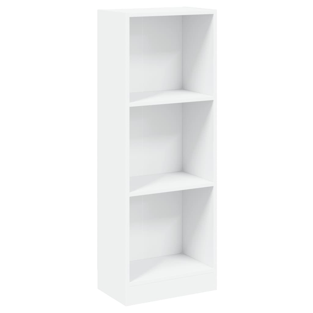 3-Tier  Book Cabinet White Chipboard