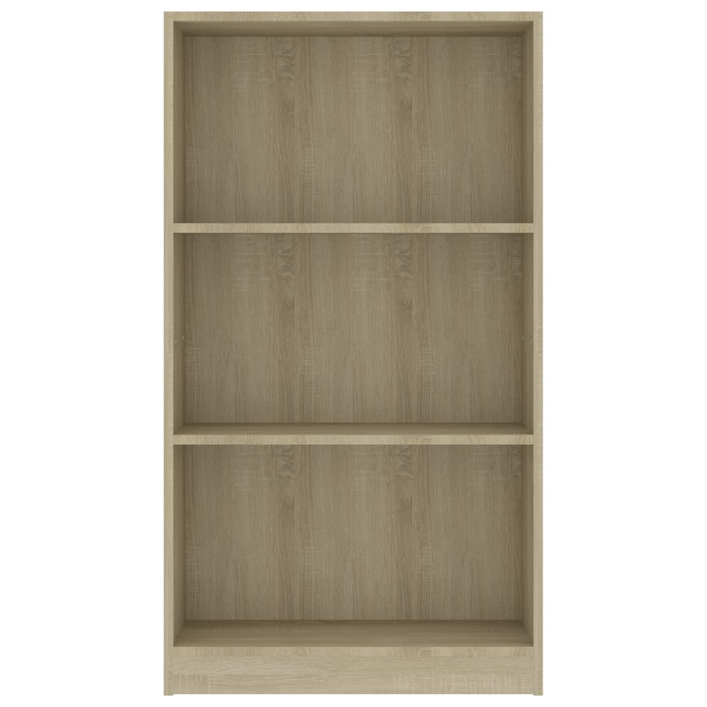 3-Tier Book Cabinet Sonoma Oak, Chipboard