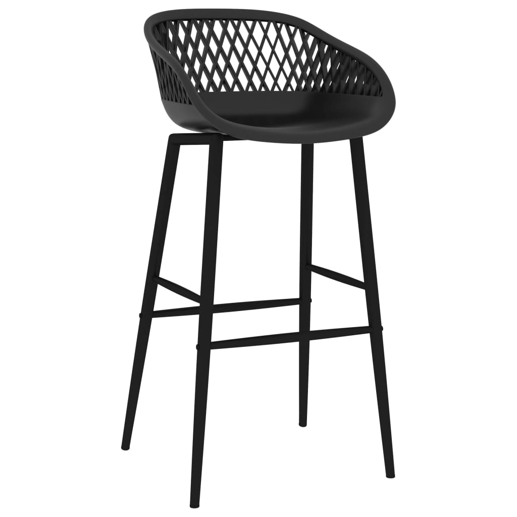 4 Pcs - Bar Chairs 4 pcs Black