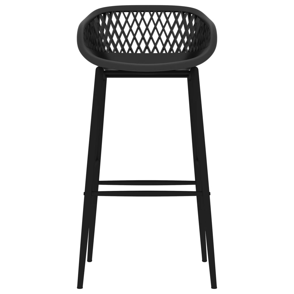 Bar Chairs 4 pcs Black | Black colour