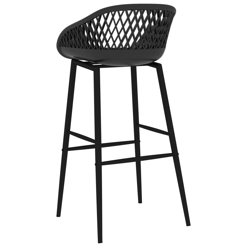 Black colour - Bar Chairs 4 pcs Black