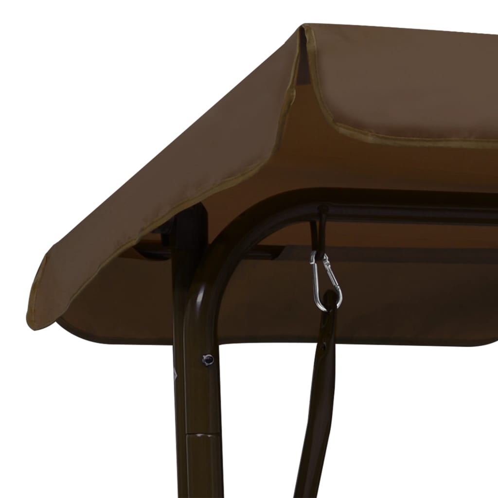 Kids Swing Bench Brown Fabric