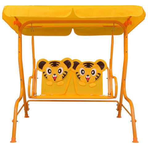 Kids Swing Bench Yellow Fabric