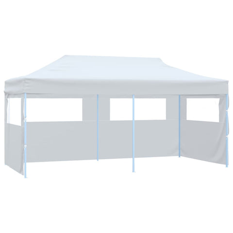 Folding Pop-up Partytent with Sidewalls Steel White