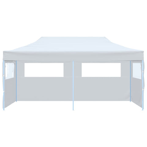 Folding Pop-up Partytent with Sidewalls Steel White