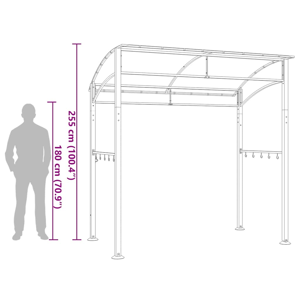 BBQ Gazebo Outdoor Grill Shelter Steel | Simpledeals