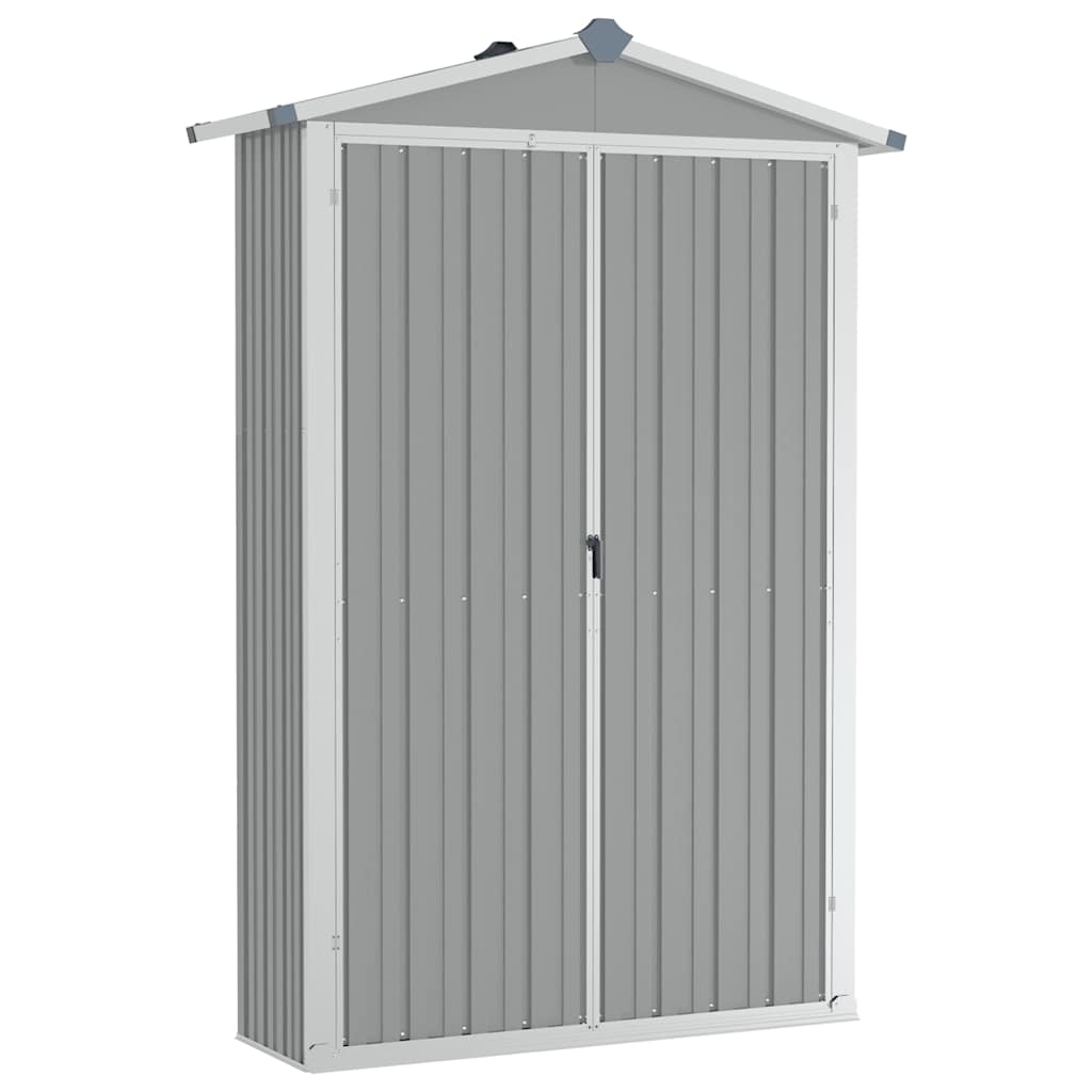 Steel Garden Shed 116x45x175cm Grey | Simpledeals