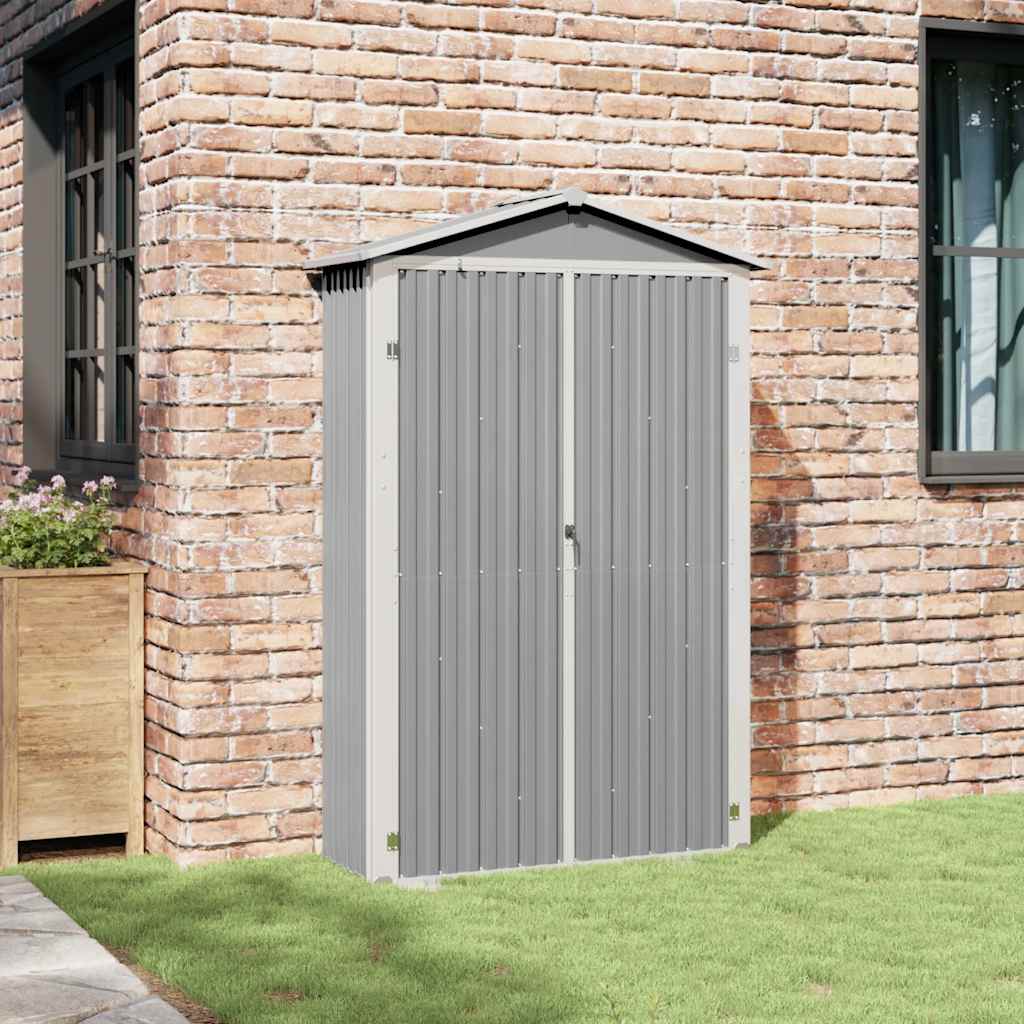 Steel Garden Shed 116x45x175cm Grey | Simpledeals