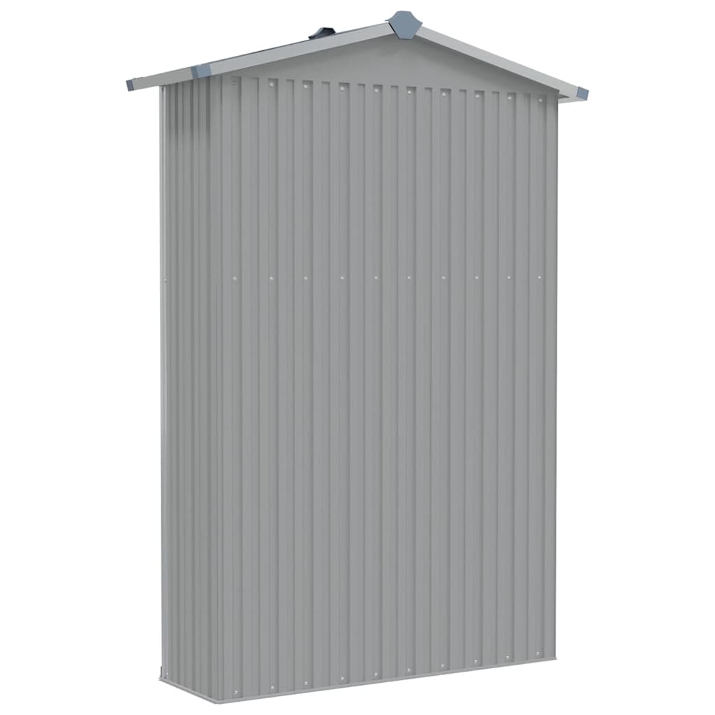 Steel Garden Shed 116x45x175cm Grey | Simpledeals