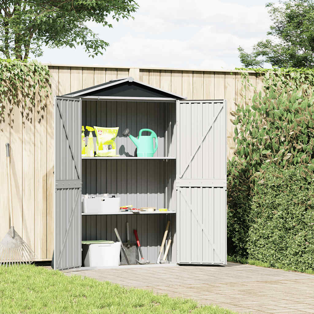 Steel Garden Shed Anthracite 116x45x175cm | Simpledeals