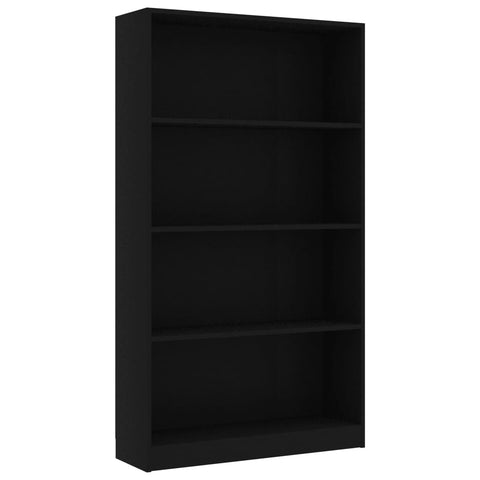 4-Tier Book Cabinet Black, Chipboard