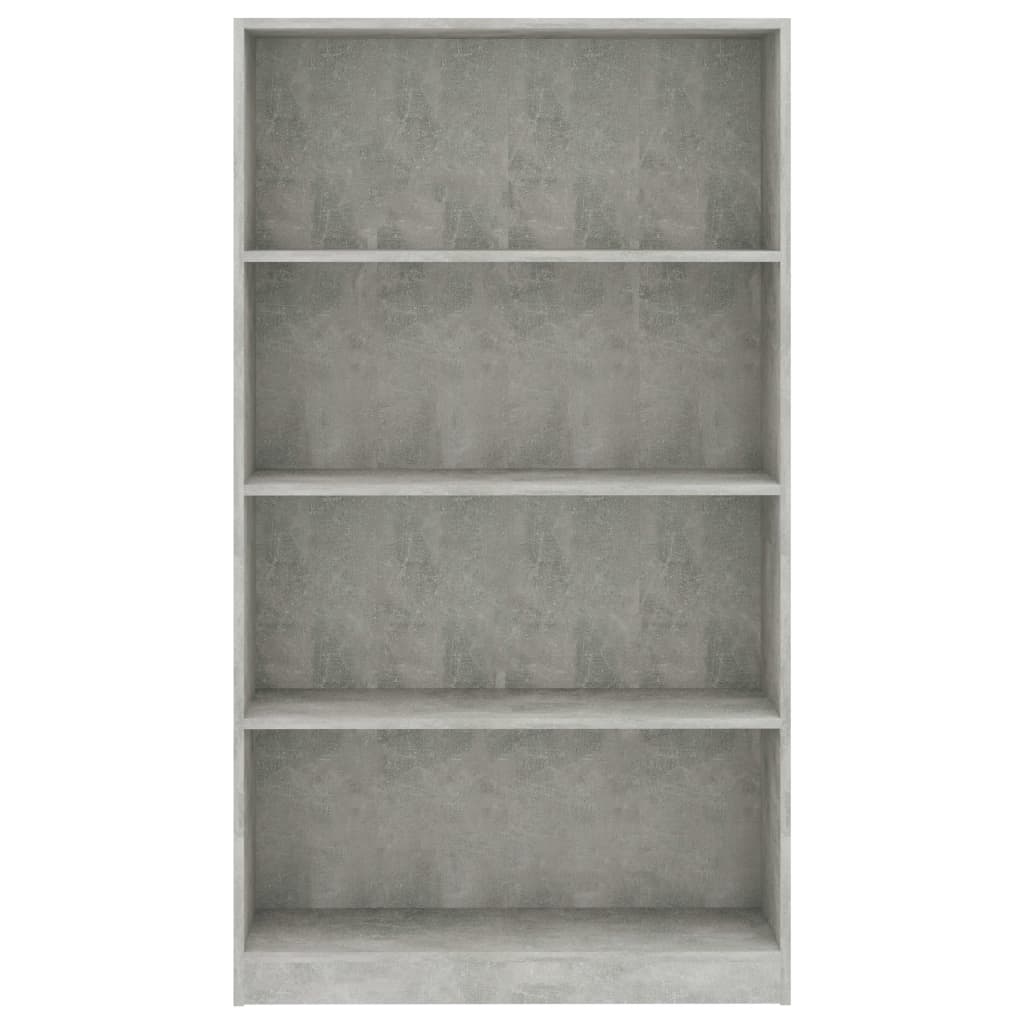4-Tier Book Cabinet Concrete Grey, Chipboard
