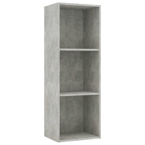 3-Tier Book Cabinet Concrete Grey - Chipboard