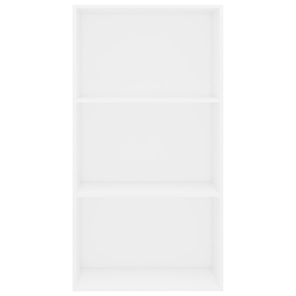 3-Tier Book Cabinet White Chipboard