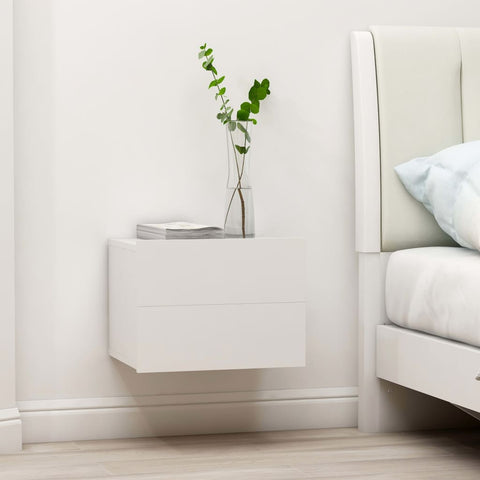 Bedside Cabinets 2 pcs White Engineered Wood