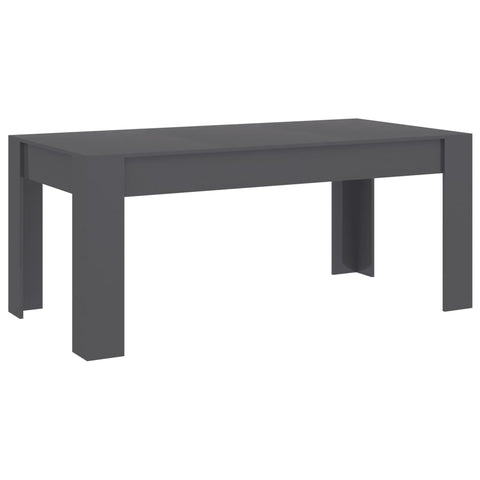 Dining Table High Gloss Grey Chipboard