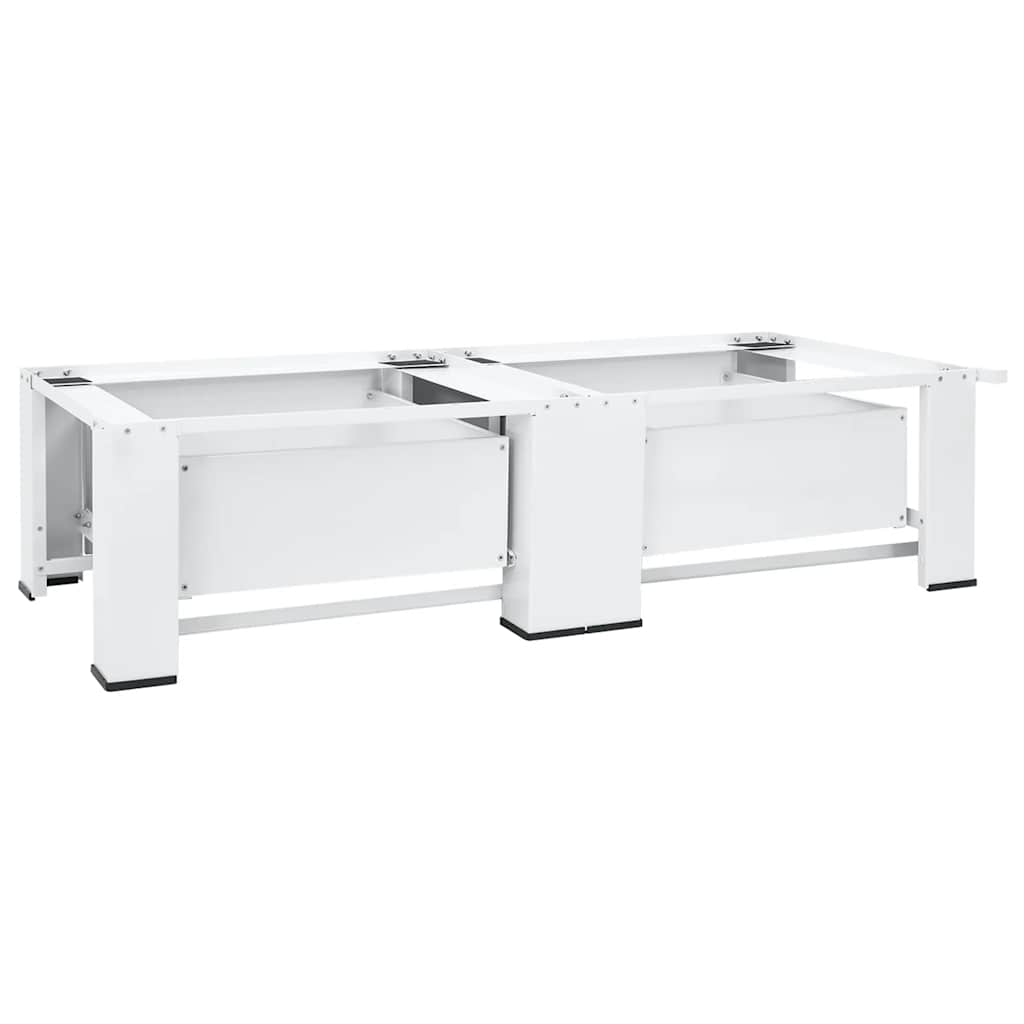 White colour - Double Washing and Drying Machine stand with Drawers White