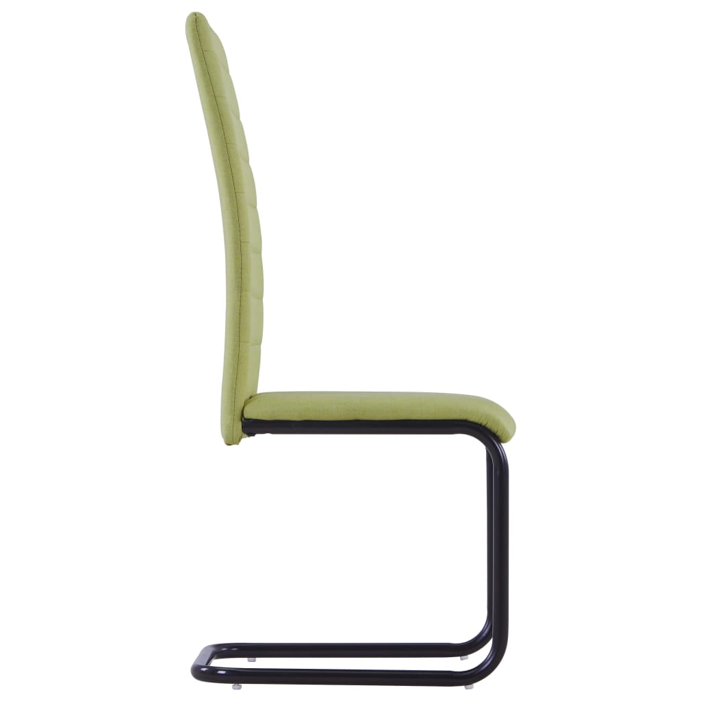 Dining Chairs 6 pcs Green Fabric
