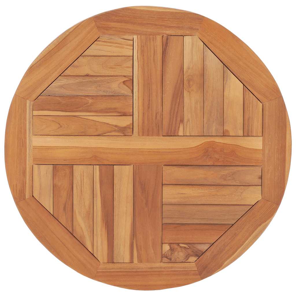Round Teak Tabletop 60cm Solid Wood | Simpledeals