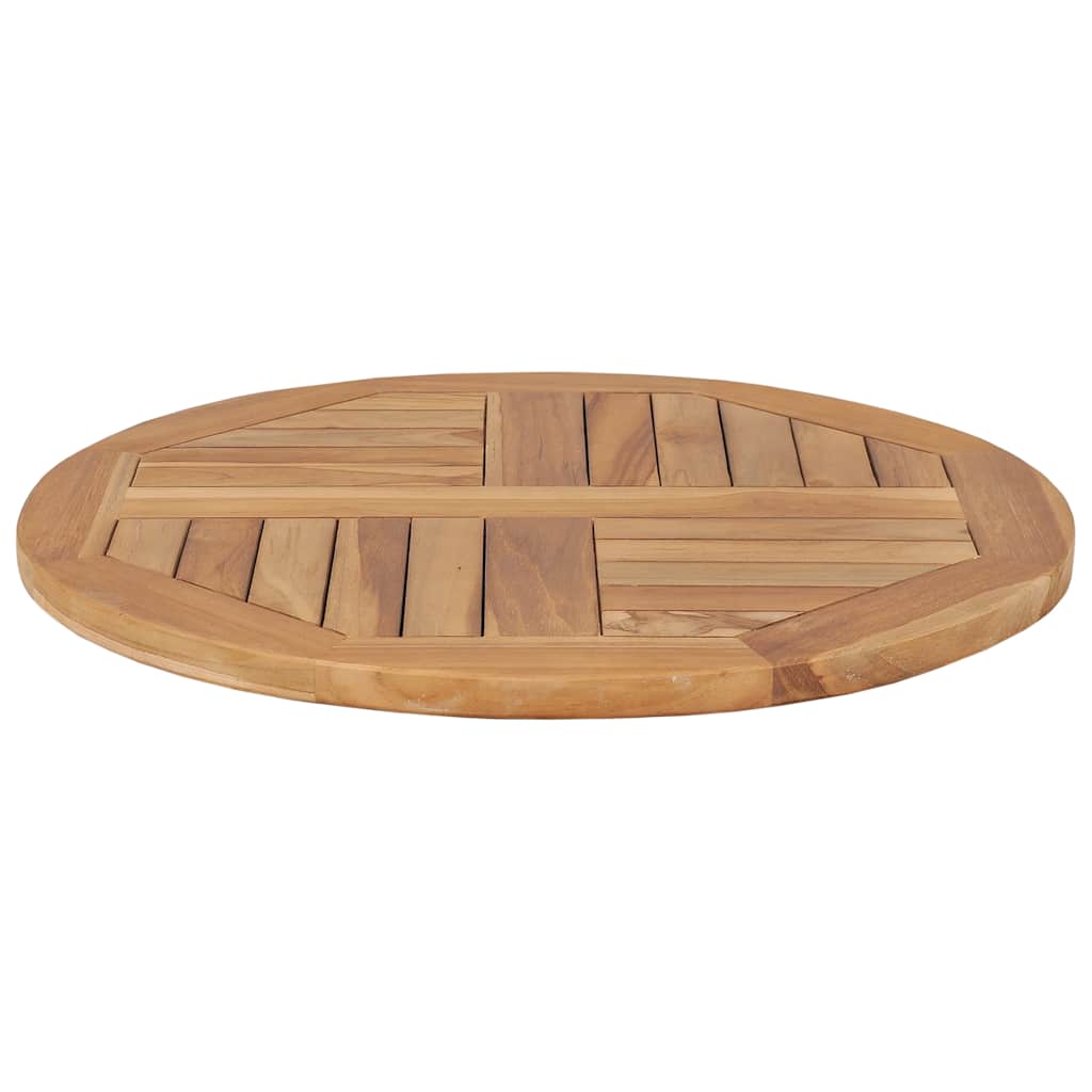 Round Teak Tabletop 60cm Solid Wood | Simpledeals