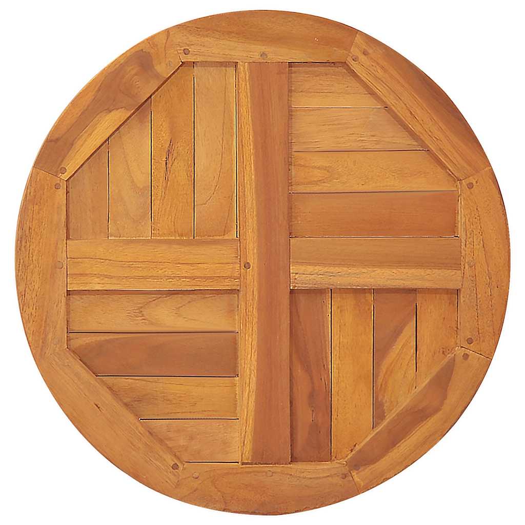 Round Teak Tabletop 60cm Solid Wood | Simpledeals