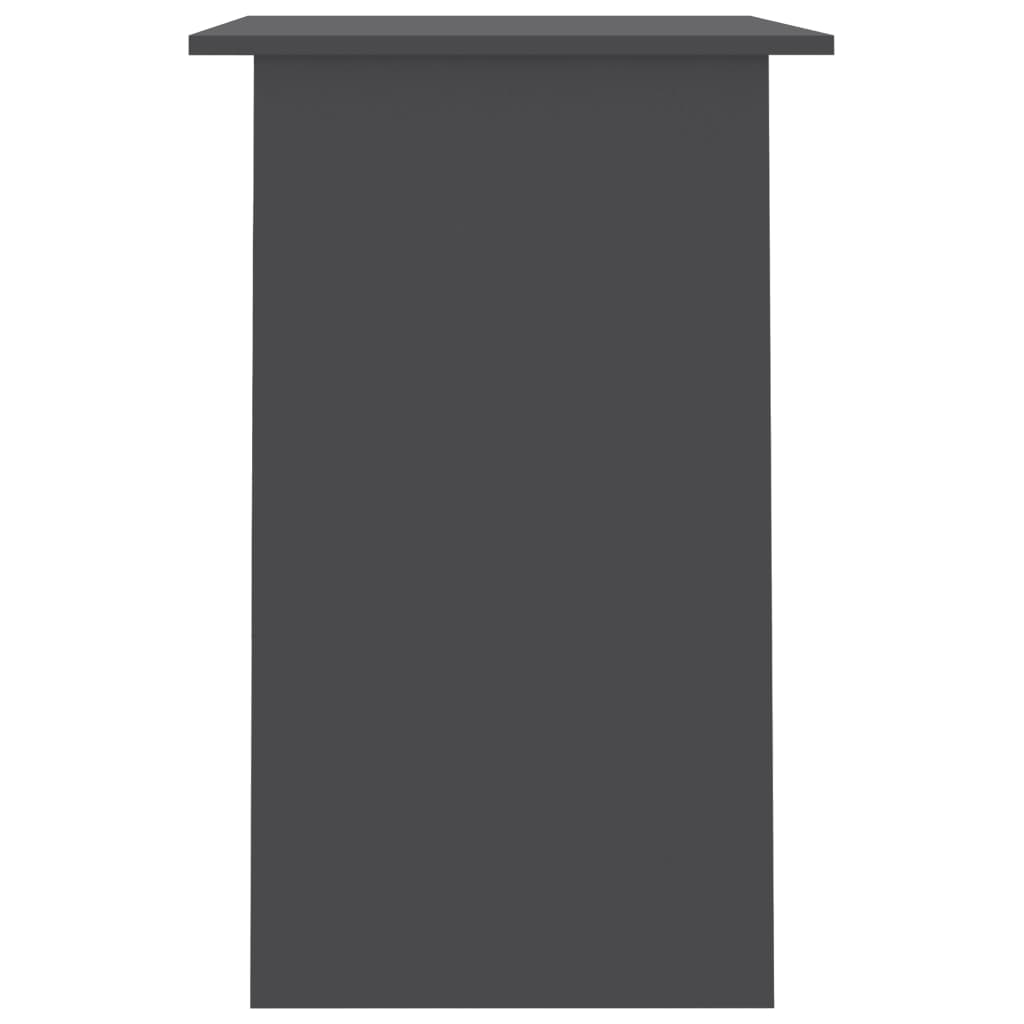 Desk High Gloss Grey 90x50x74 cm Chipboard