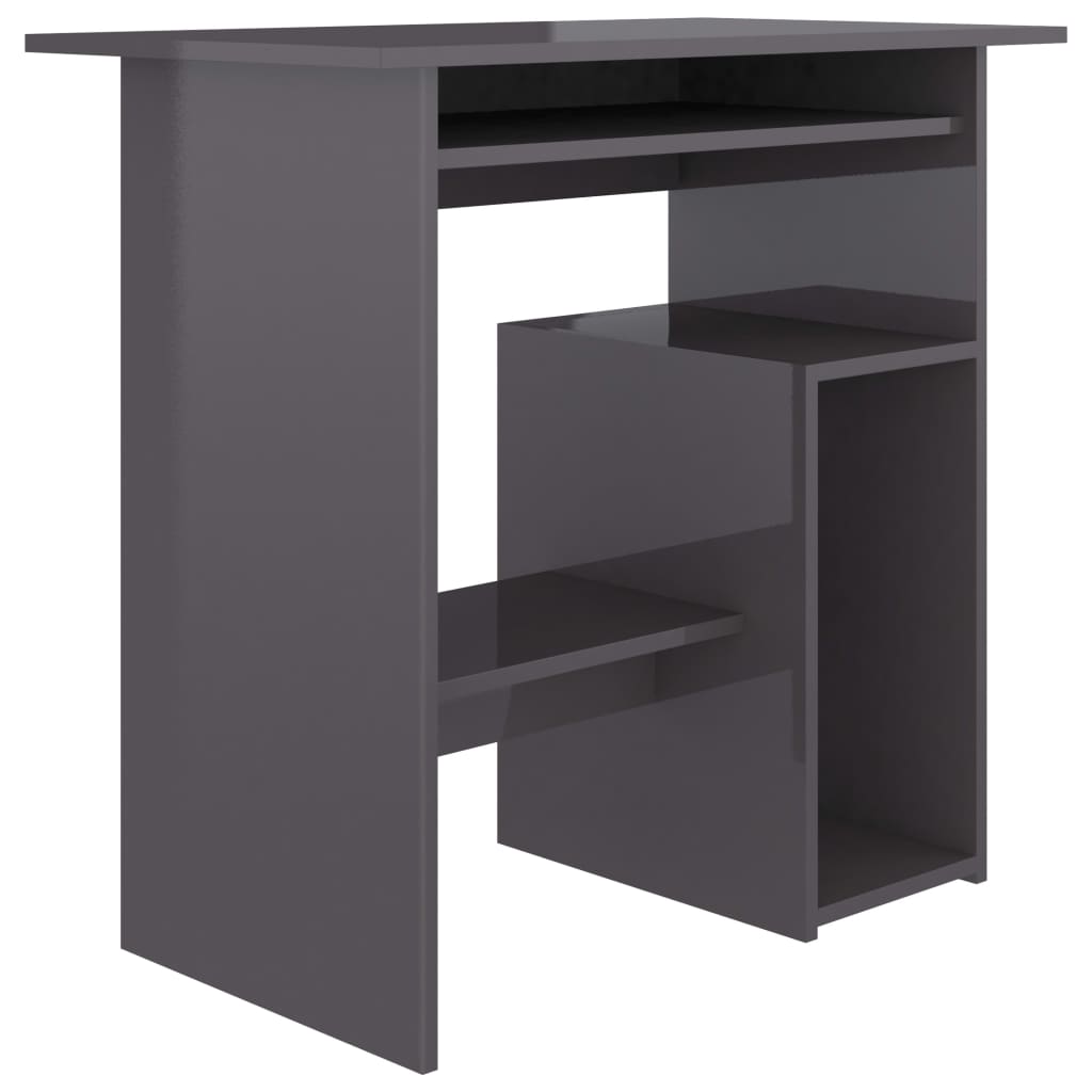 Desk High Gloss Grey Chipboard