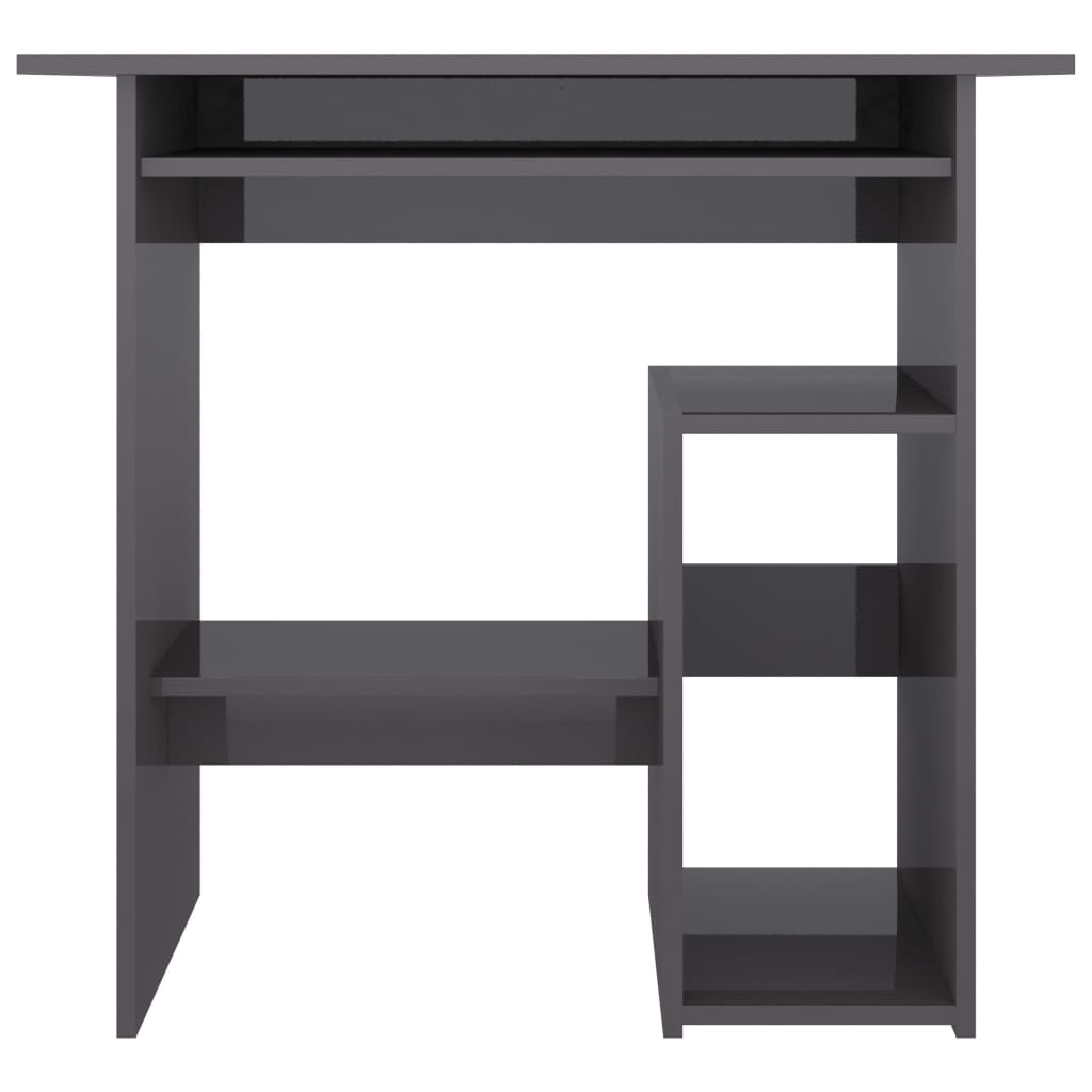 Desk High Gloss Grey Chipboard