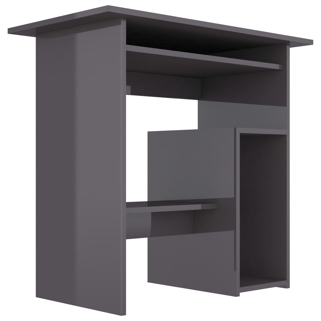 Desk High Gloss Grey Chipboard