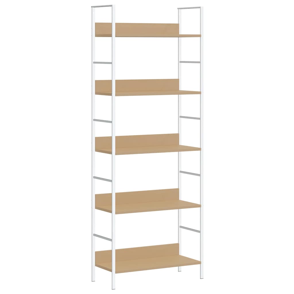 5-Tier Bookshelf Oak 158cm Engineered Wood | Simpledeals