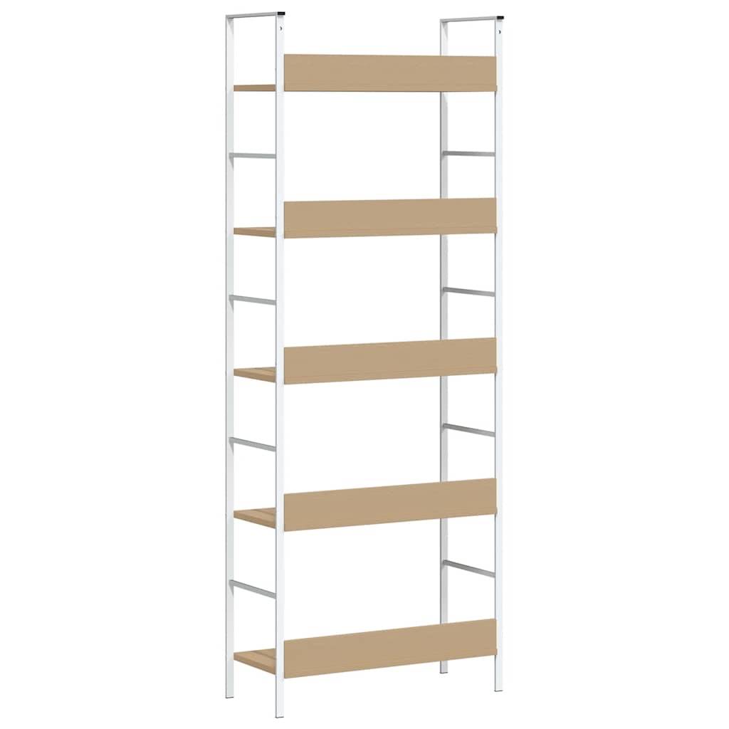 5-Tier Bookshelf Oak 158cm Engineered Wood | Simpledeals