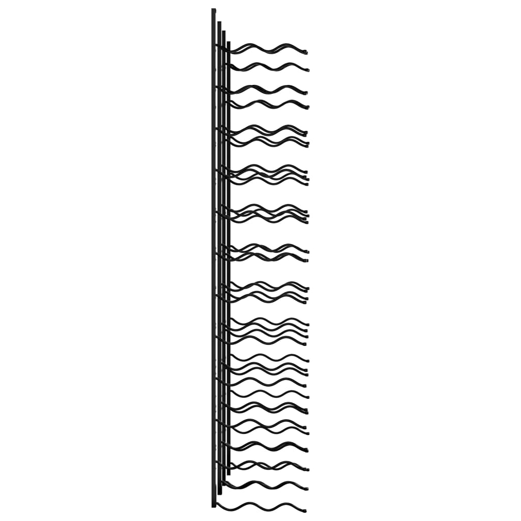 Wall-mounted Wine Racks for 48 Bottles 2 pcs Black Iron