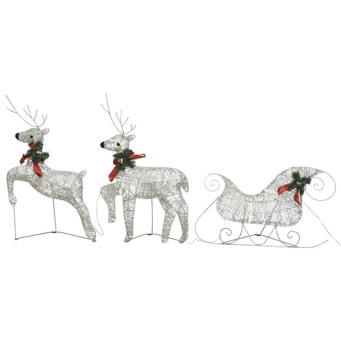 Reindeer & Sleigh Christmas Decoration 60 LEDs Outdoor Gold