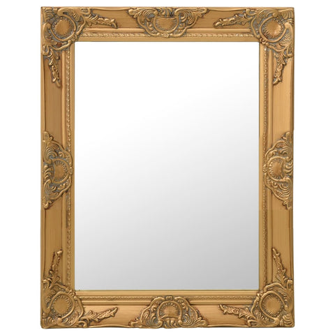 Wall Mirror Baroque Style Gold