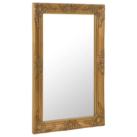 Wall Mirror Baroque Style Gold