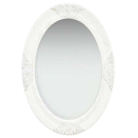Wall Mirror Baroque Style White