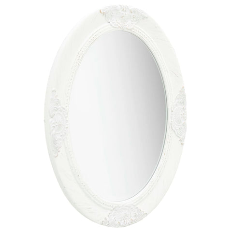 Wall Mirror Baroque Style White
